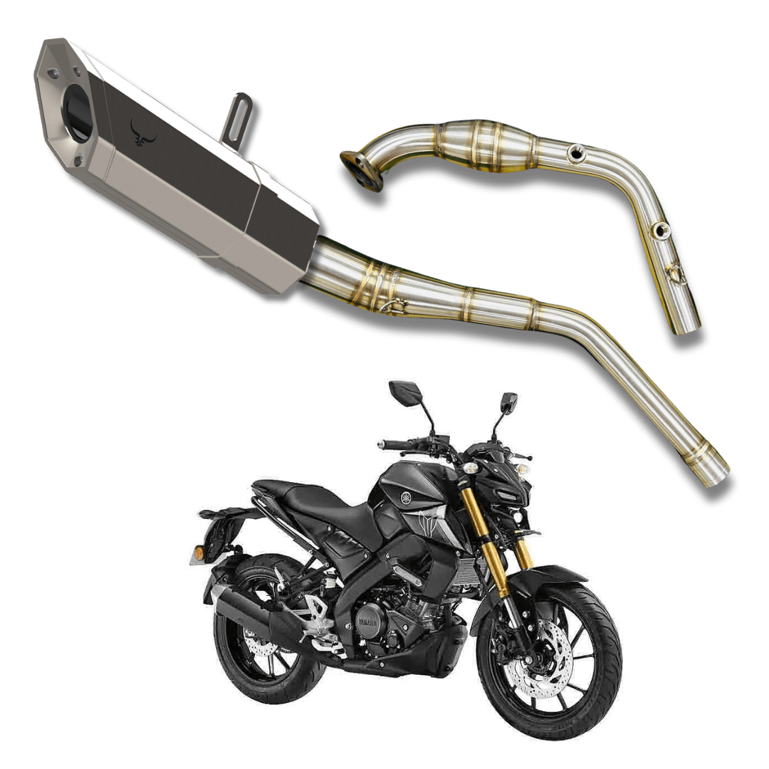 Rogue (Black) Yamaha MT15 with bend pipe (limited time Offer) - Barrel Exhaust