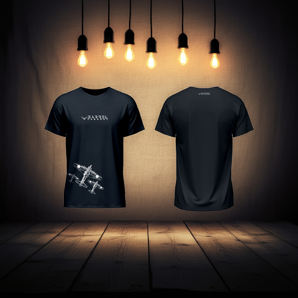 Round Neck Tee Spark Plug Plane