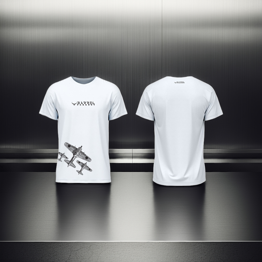 Round Neck Tee Spark Plug Plane