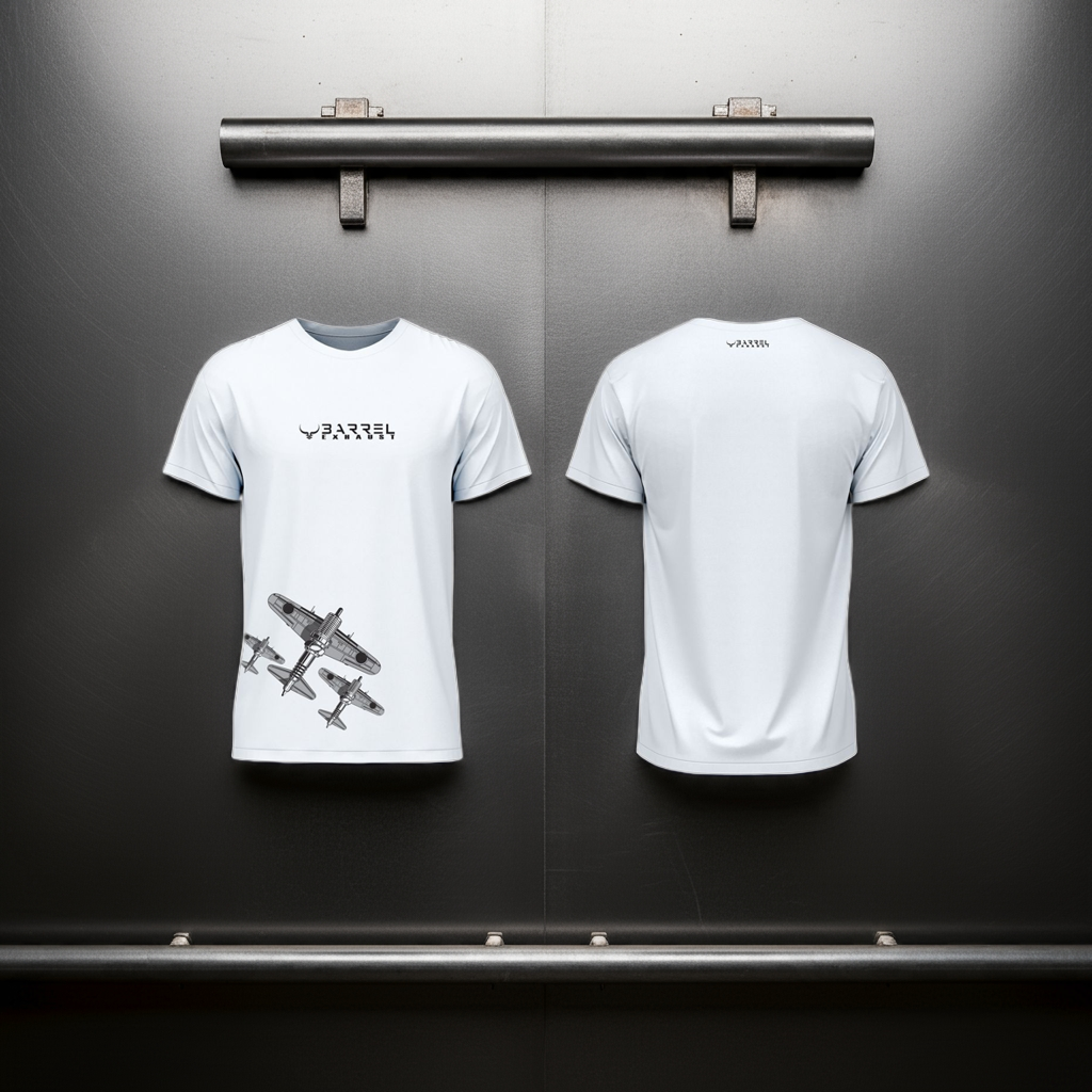 Round Neck Tee Spark Plug Plane