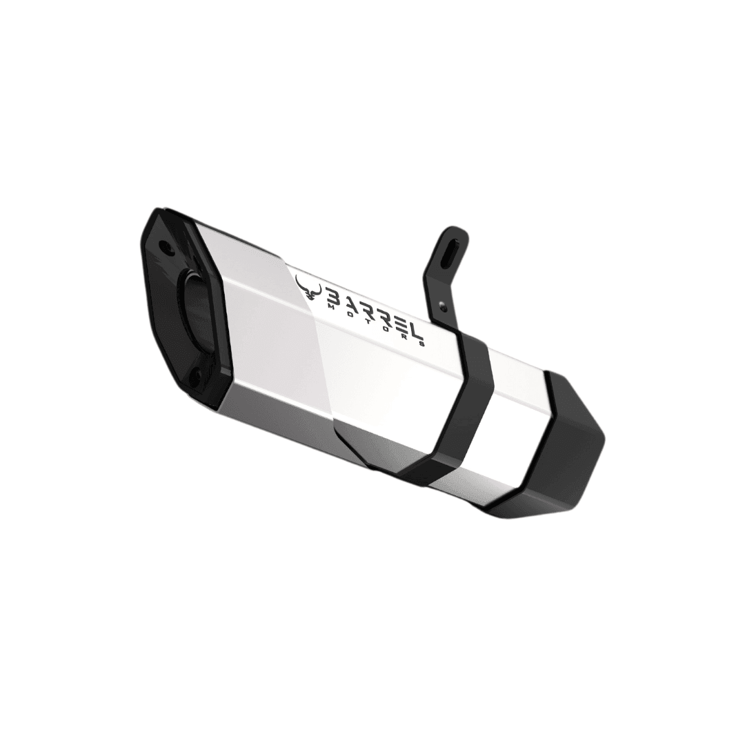 Barrel Rogue 2.0 for Triumph 400 with link pipe - Barrel Exhaust