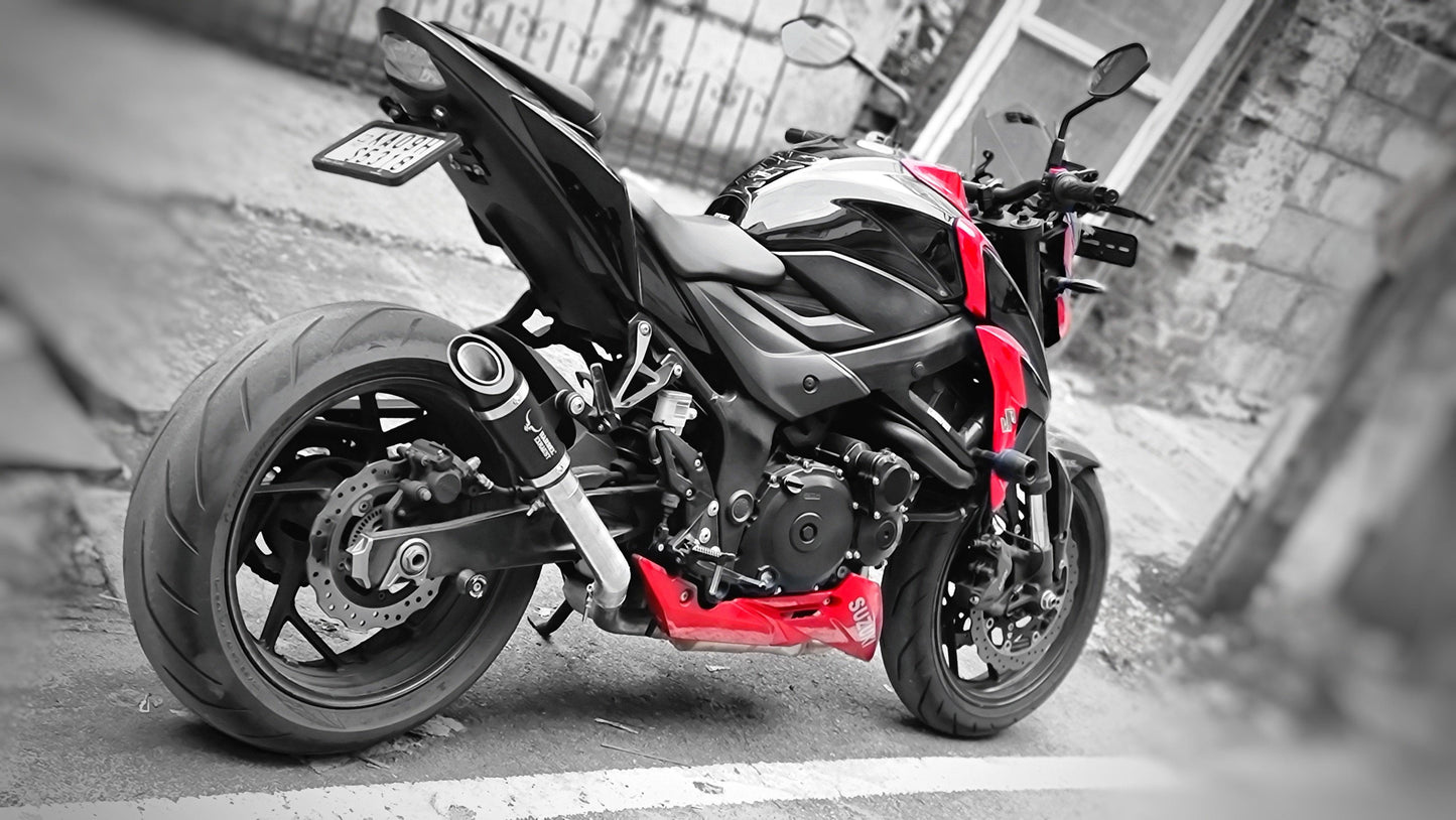 Barrel Outlaw Suzuki GSX-S750 with link pipe - Barrel Exhaust