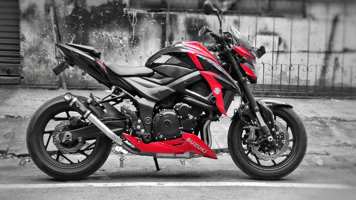 Barrel Outlaw Suzuki GSX-S750 with link pipe - Barrel Exhaust