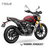 Barrel Rogue 2.0 for Triumph 400 with link pipe - Barrel Exhaust