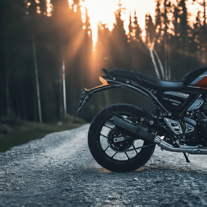 Barrel Rogue 2.0 for Triumph 400 with link pipe - Barrel Exhaust