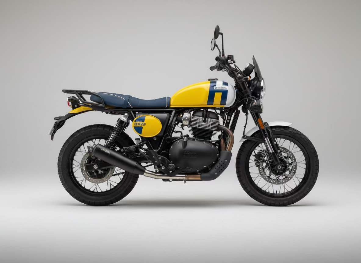 BASS MASTER B-20 Slipon with Decat pipe for Royal Enfield Bear 650