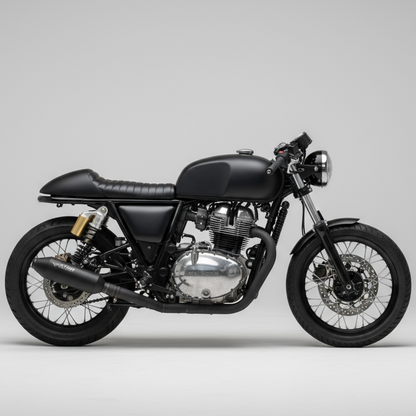 Barrel Atom for Interceptor 650/ GT 650 (Black) - Barrel Exhaust