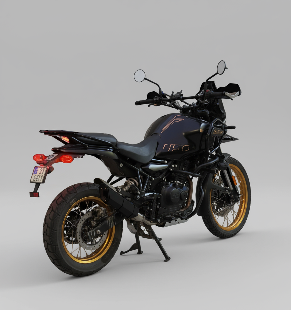 Himalayan 450 with Barrel Exhaust Rogue 2.0