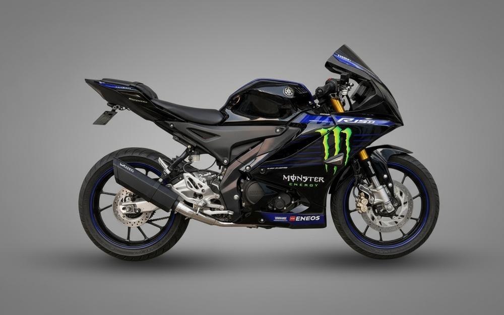 Rogue (Black) Yamaha R15 with bend pipe (limited time Offer)