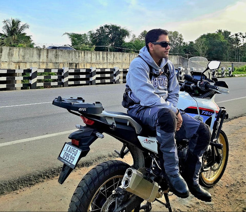 Sharath kumar - Barrel Exhaust on Honda Transalp 750