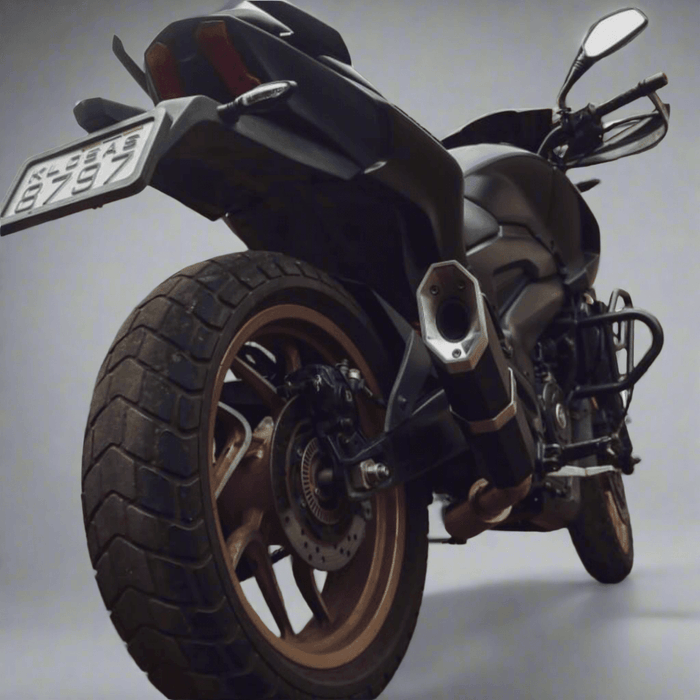 Rogue V1 - Bajaj Dominar (Black) with decat pipe - Barrel Exhaust