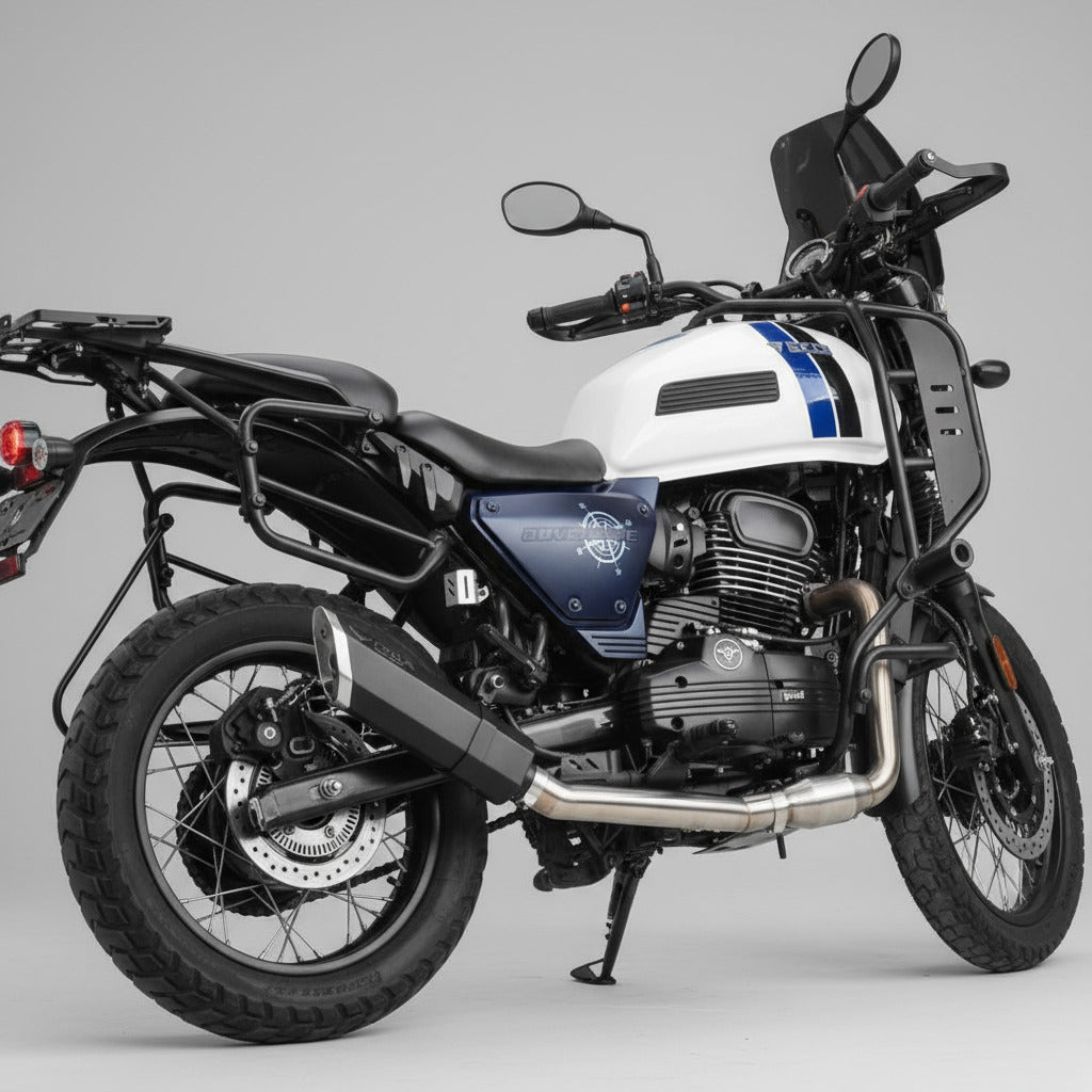 Barrel Rogue 2.0 for Yezdi Adventure with Link Pipe - Barrel Exhaust