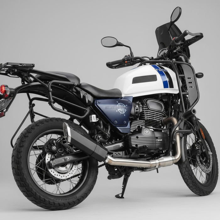 Barrel Rogue 2.0 for Yezdi Adventure with Link Pipe - Barrel Exhaust