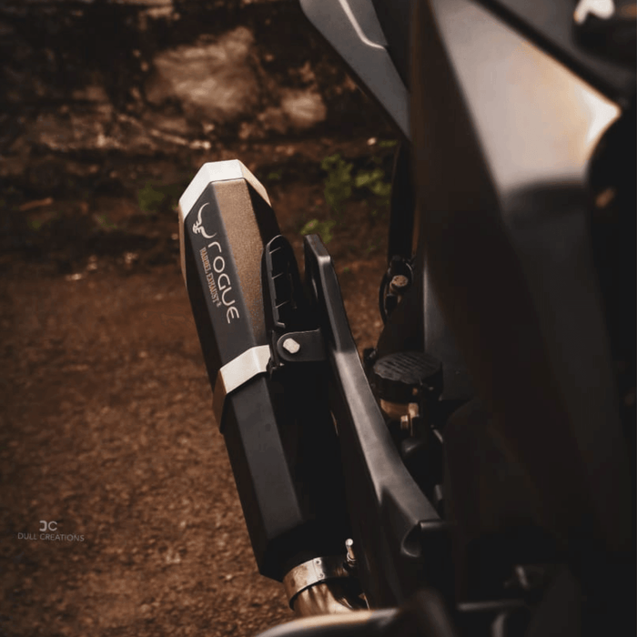 Rogue V1 - Bajaj Dominar (Black) with decat pipe - Barrel Exhaust