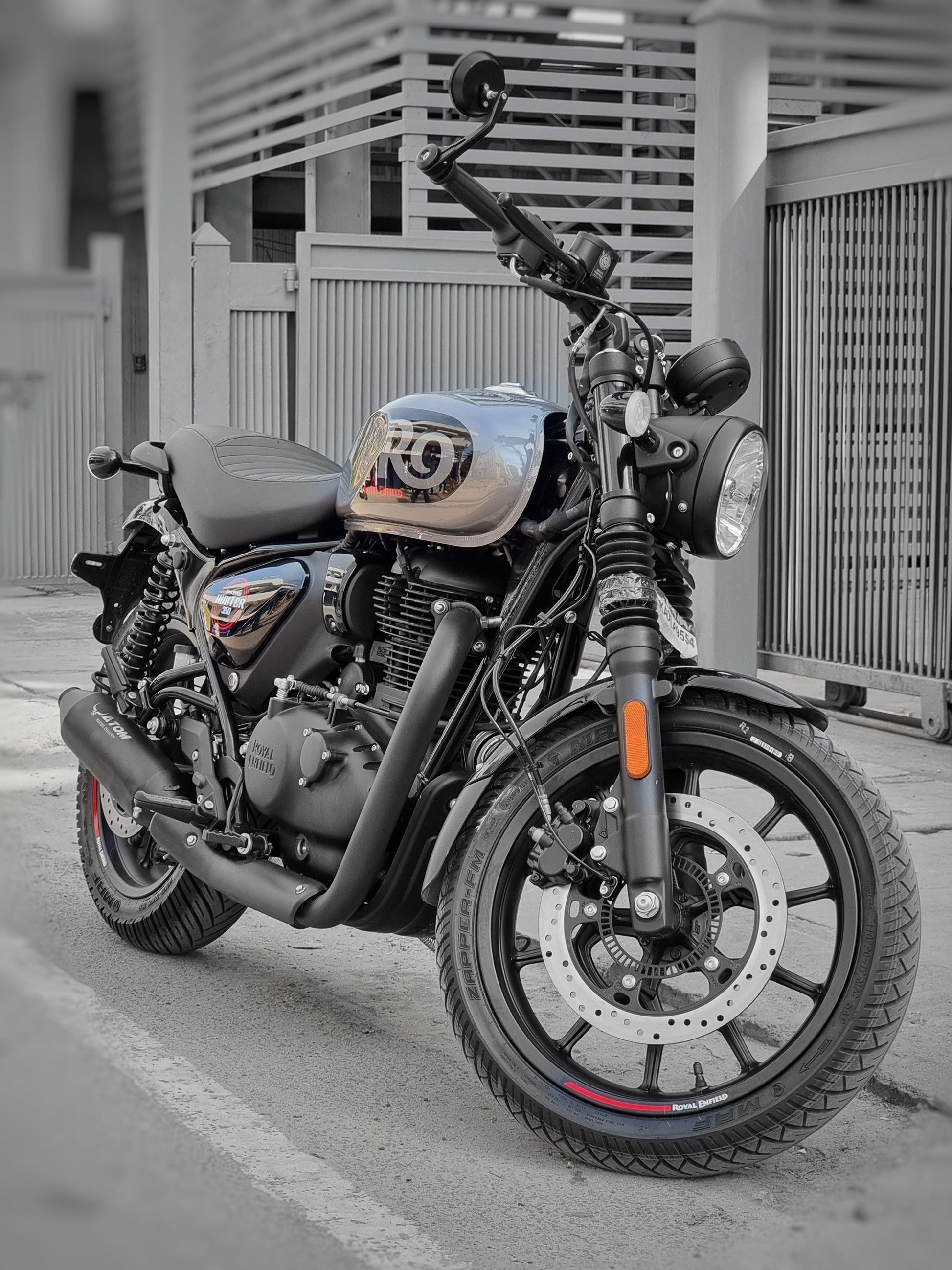 BARREL ATOM X for Hunter 350 - Barrel Exhaust