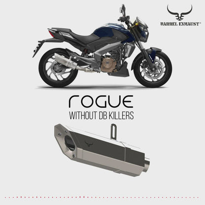 Rogue V1 - Bajaj Dominar (Black) with decat pipe